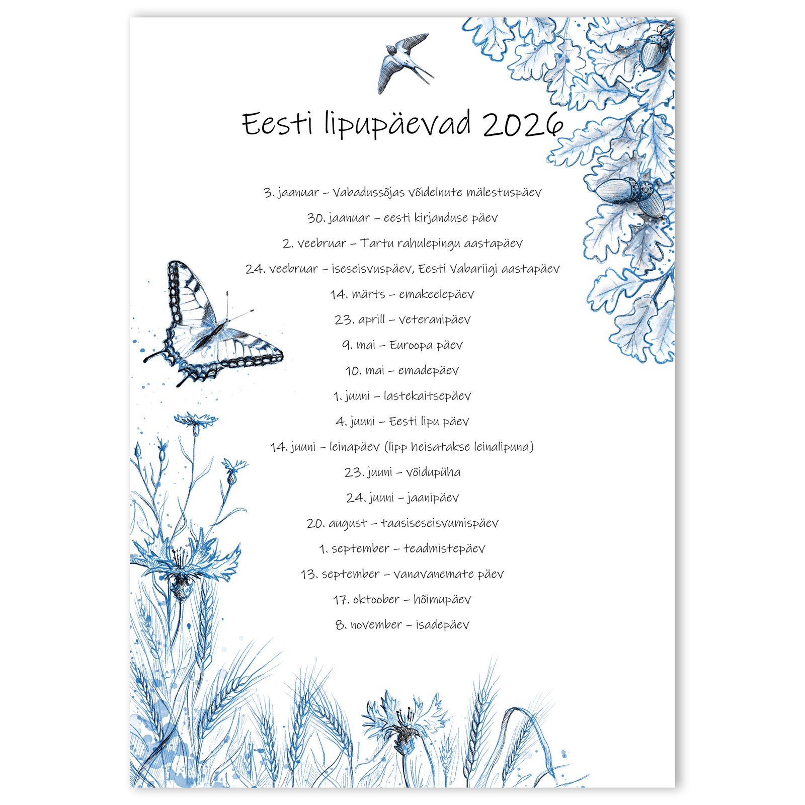 Eesti lipupäevad 2026 (pdf)